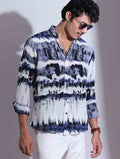 Sky and Blue printed Royal silk full sleeve