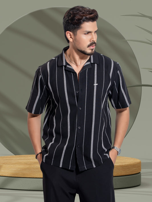 Matte Black ash stripe Havana shirt