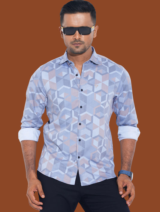 Ash golden hexagonal printed premium full sleeve