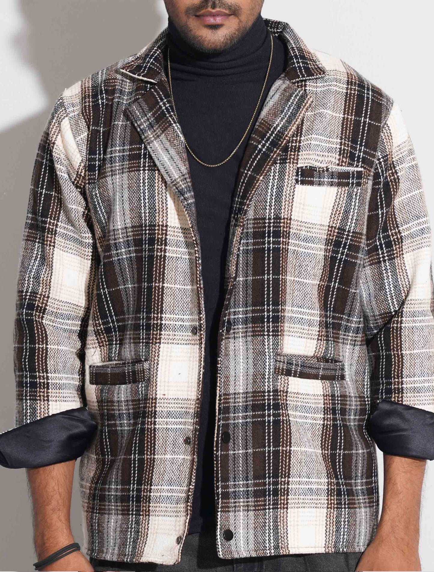 Ash black golden Flannel jacket