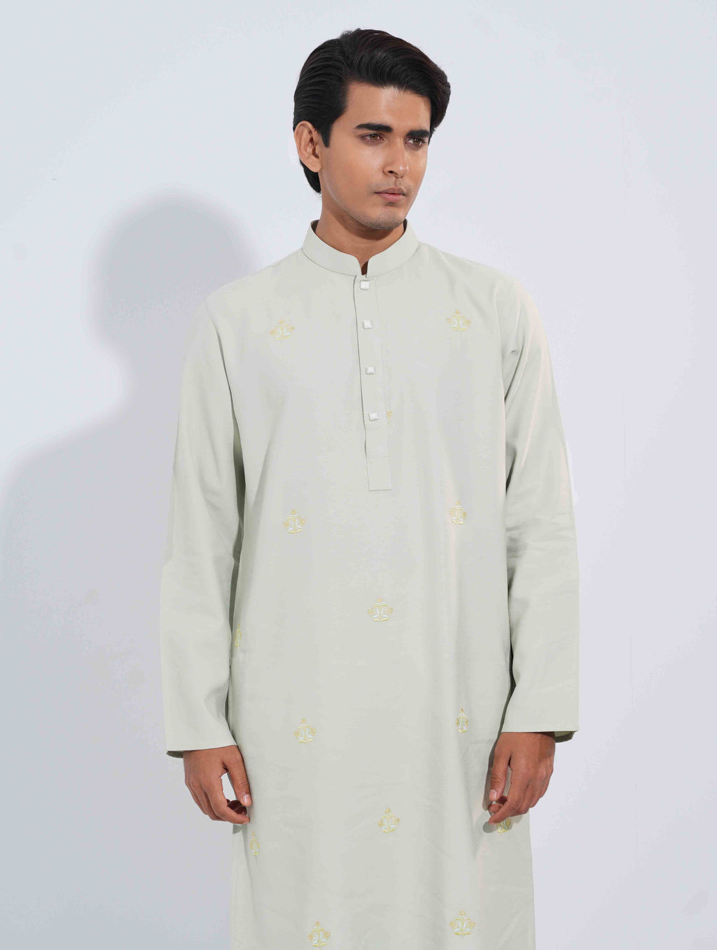Pastle Green color full body chest Embroidery premium Panjabi