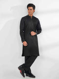 Black Luxury zipper design panjabi