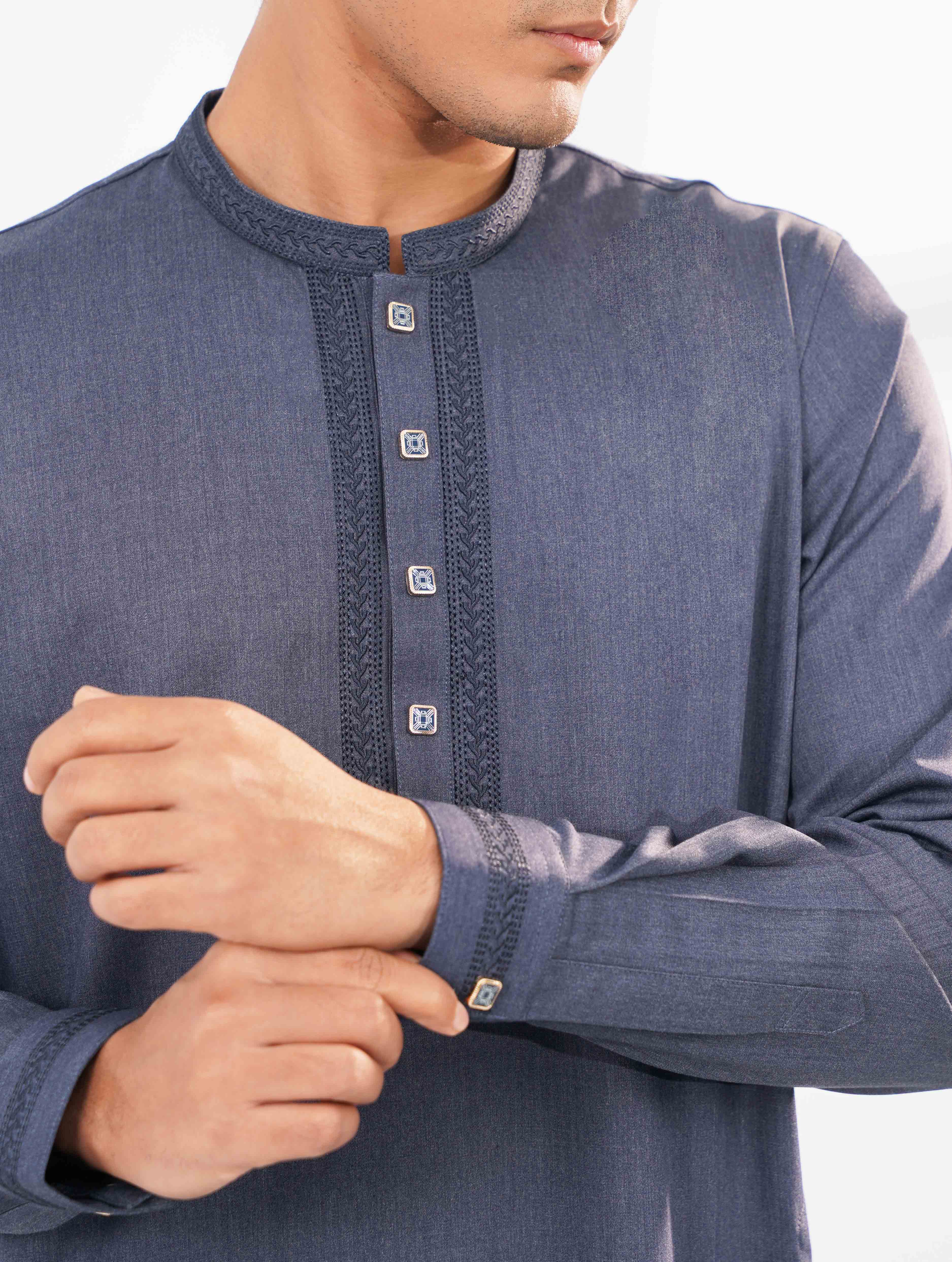 Pigeon blue Luxury Kabli Set