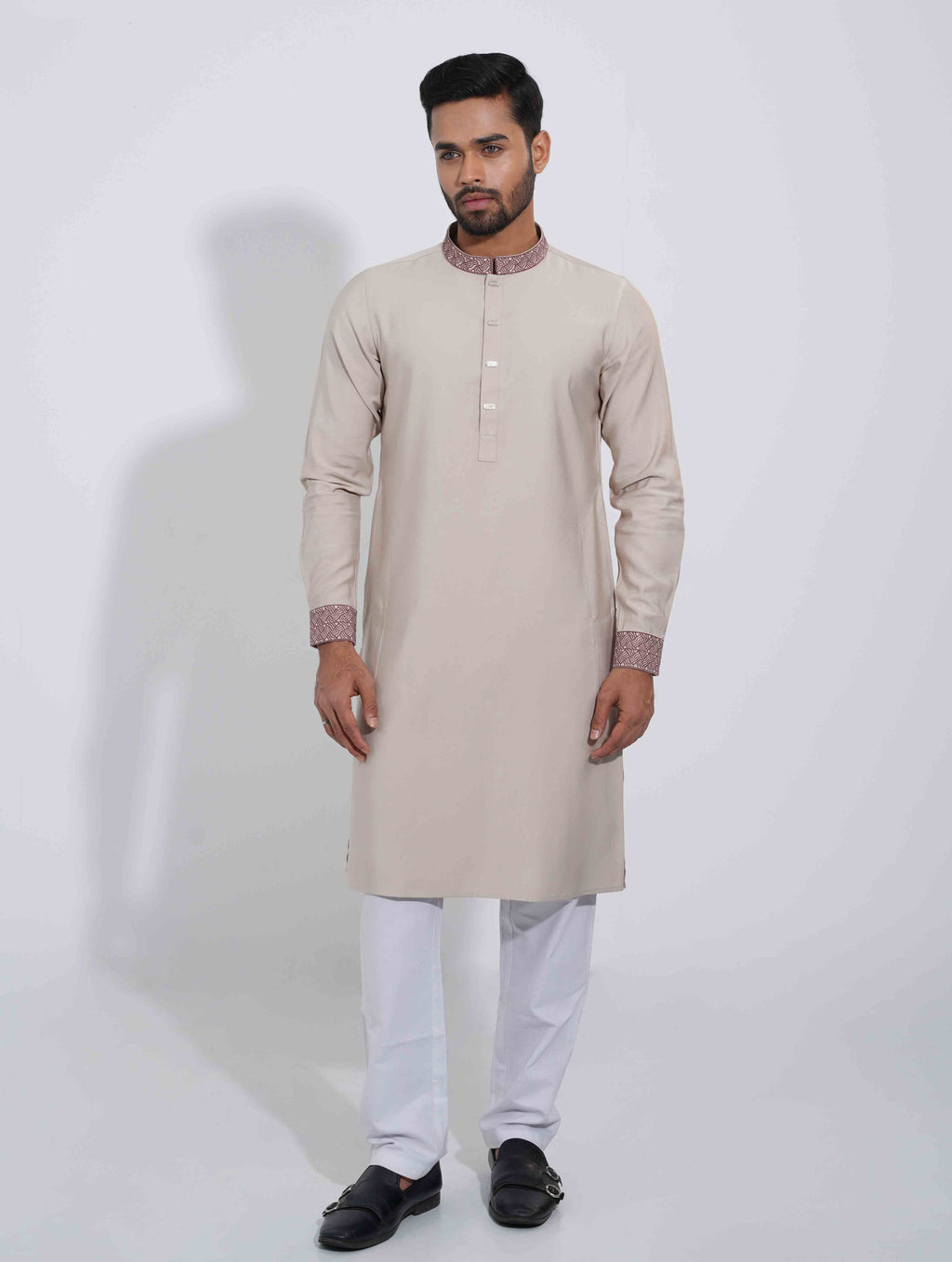 Stone Color Desert Mirage Signature Embroidery Panjabi