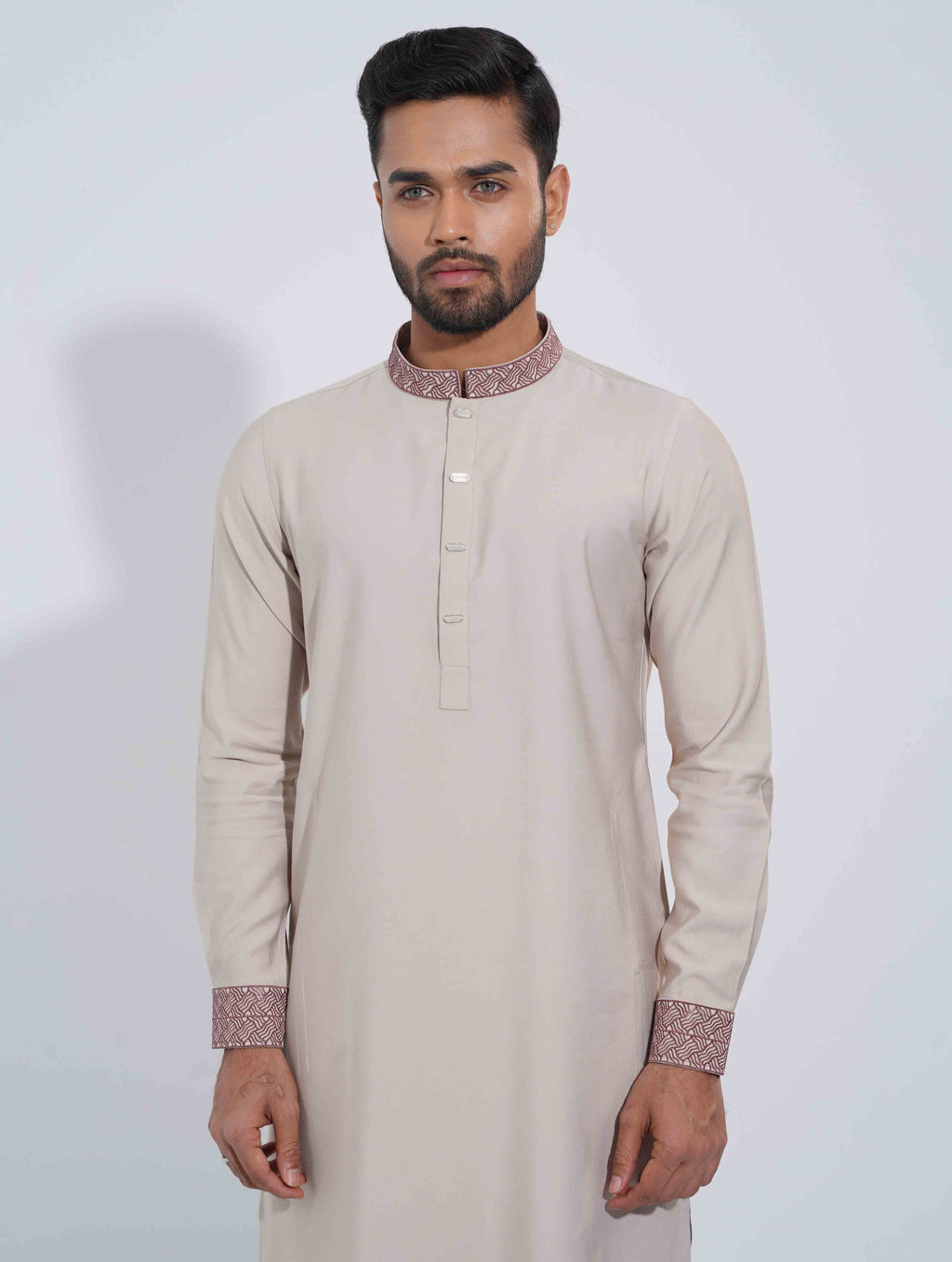 Stone Color Desert Mirage Signature Embroidery Panjabi