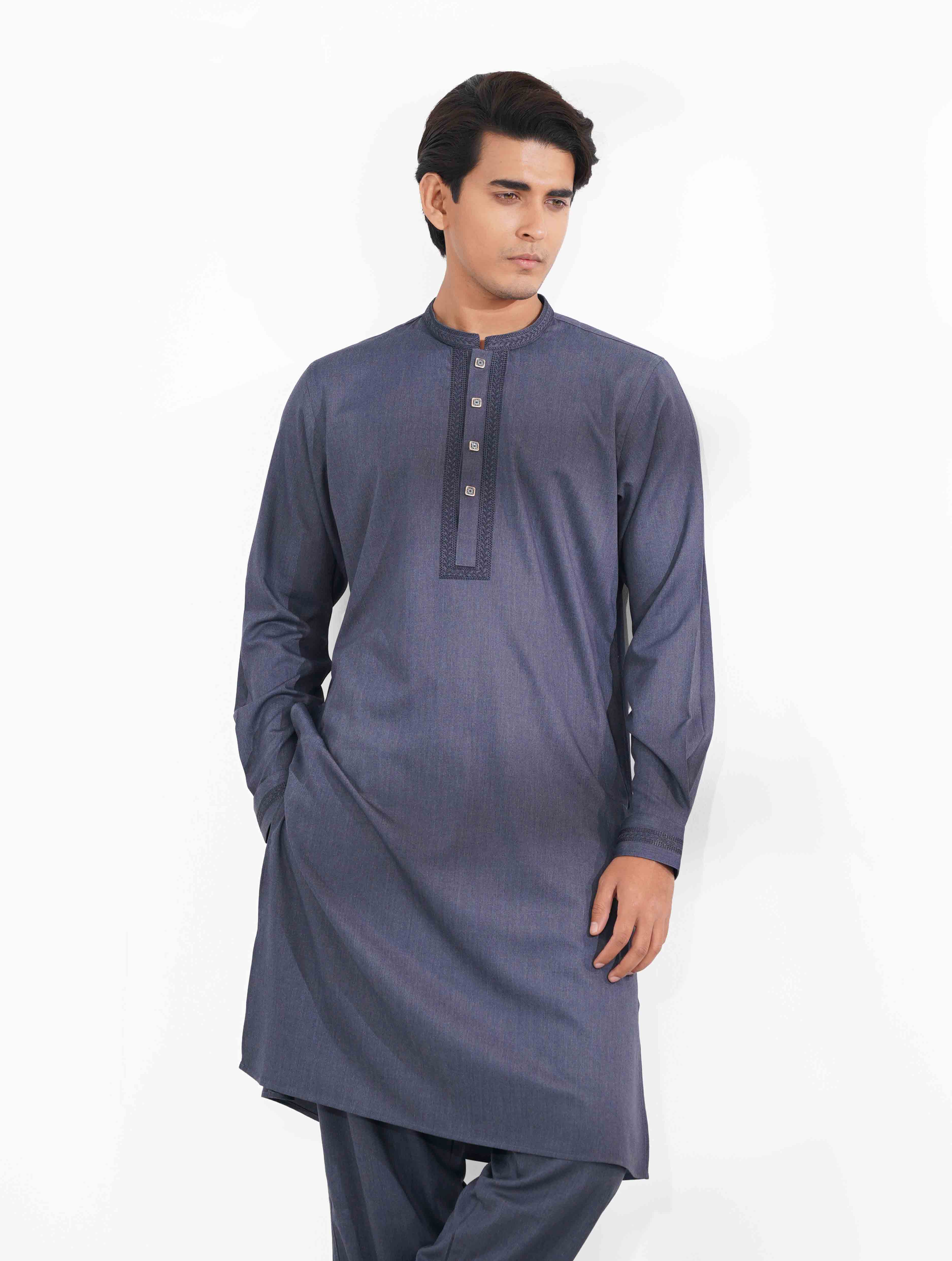 Pigeon blue Luxury Kabli Set