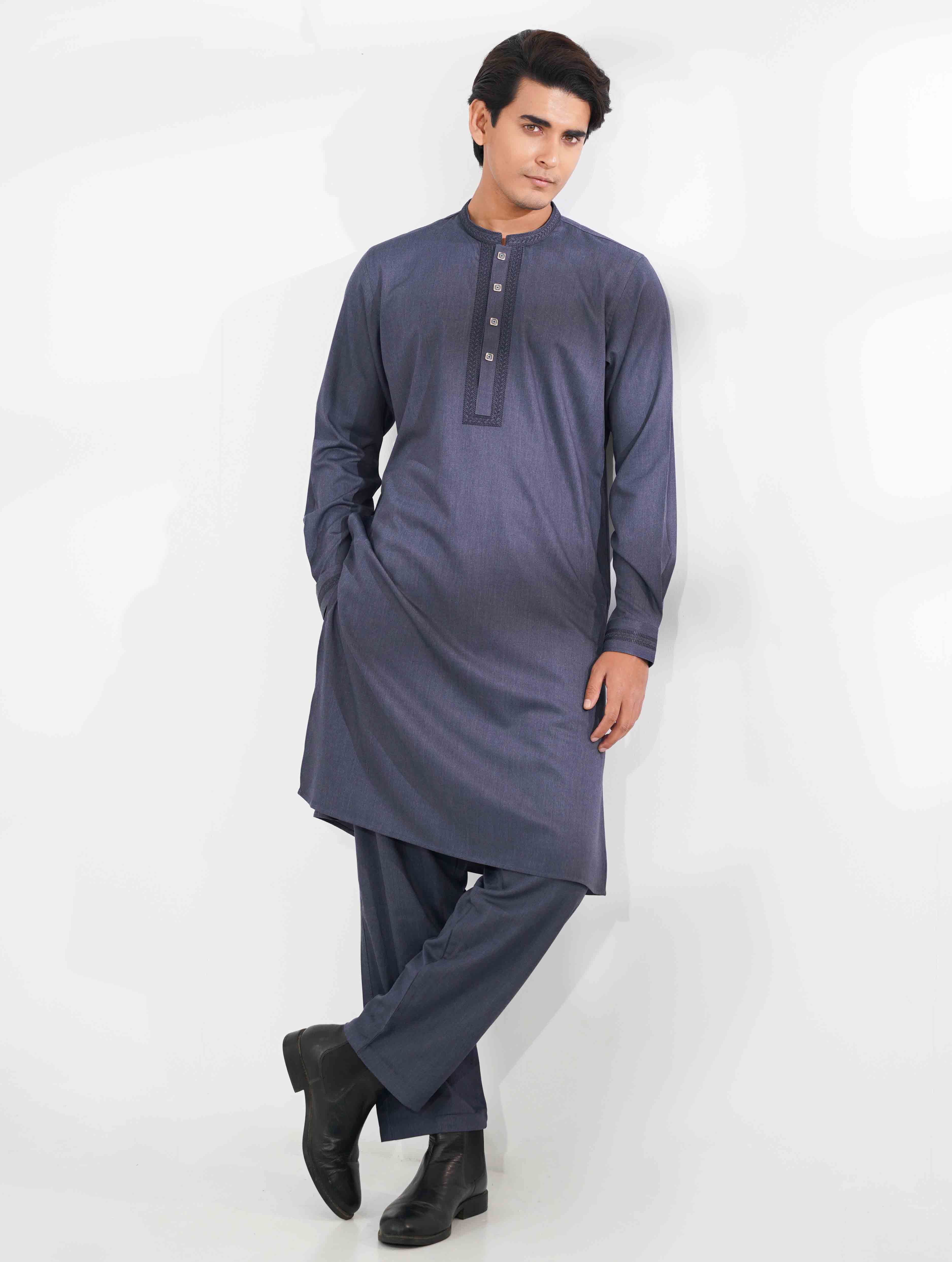 Pigeon blue Luxury Kabli Set