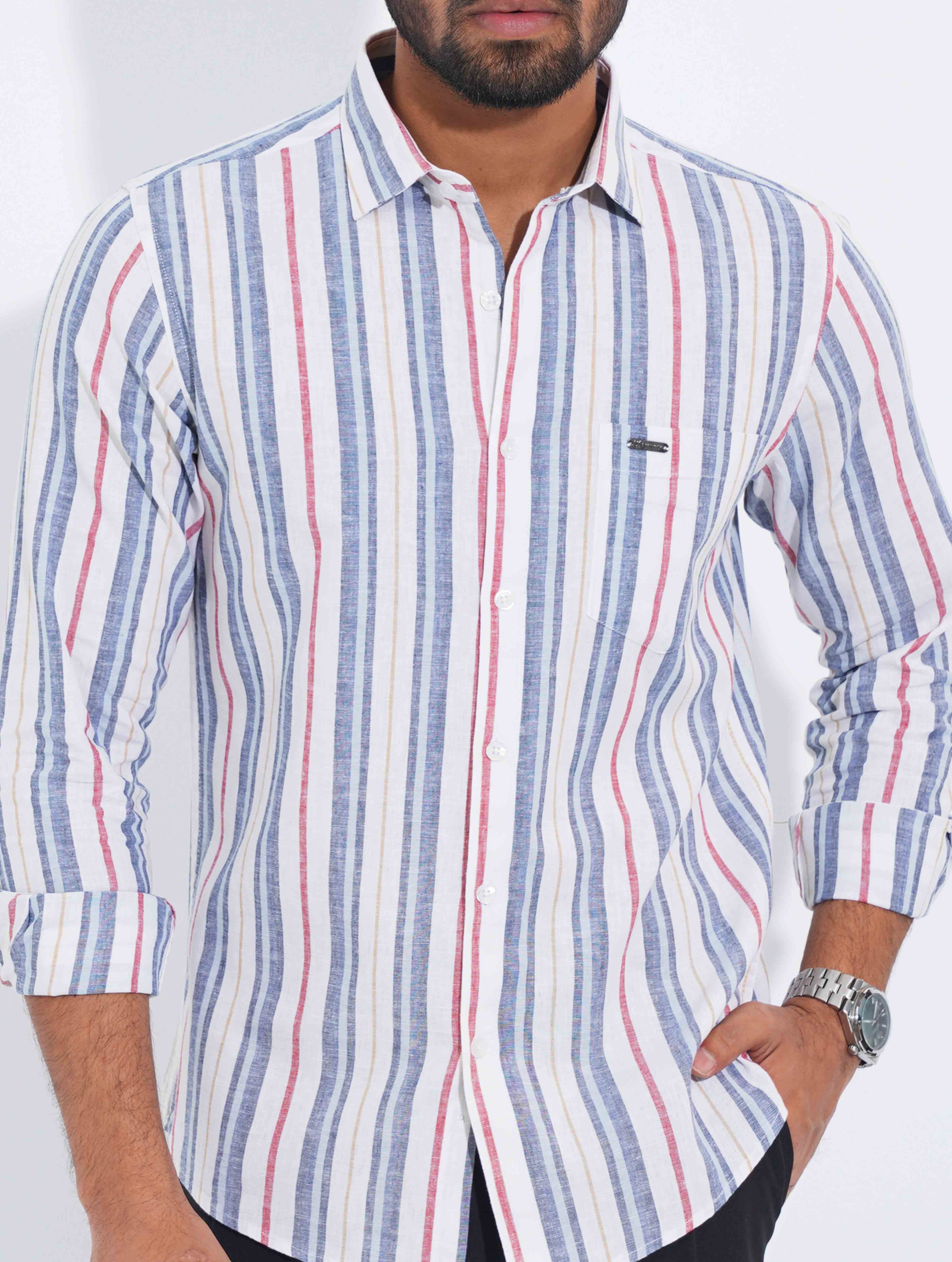 Multicolor remi cotton full sleeve shirt