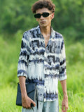 Sky and Blue printed Royal silk full sleeve