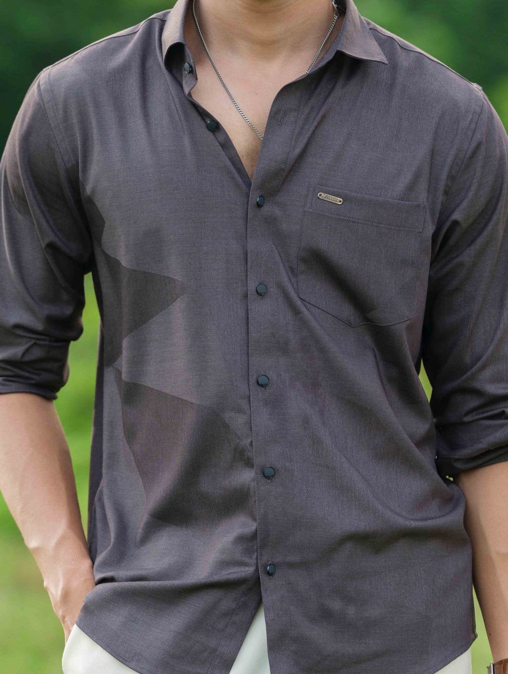 Dark Ash Premium Bamboo Silk Full Sleeve