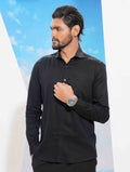 Midnight Black classic point collar solid Shirt