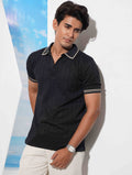 Raven Black Texture Premium Polo