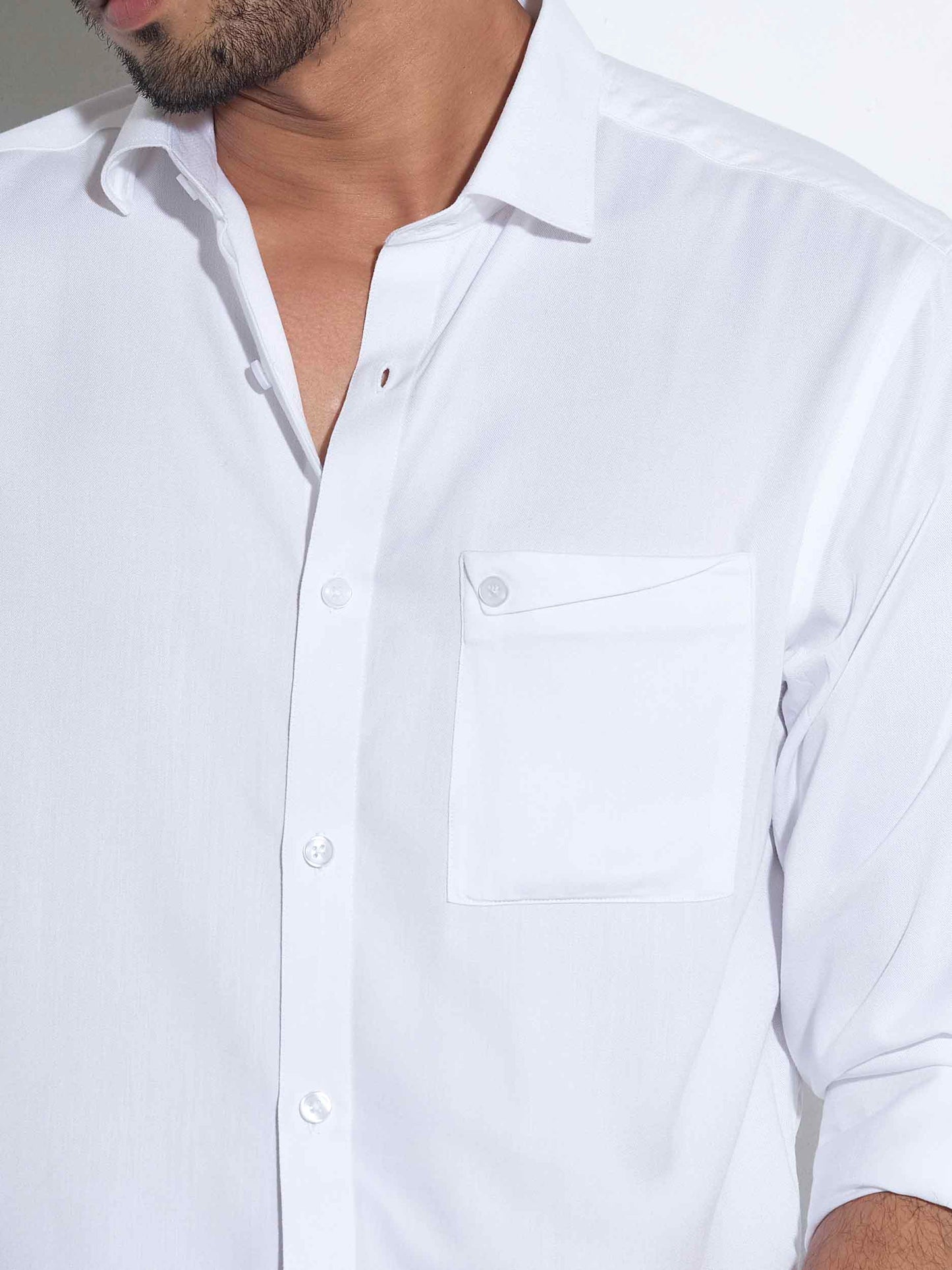 White color linen shirt – LYONORA