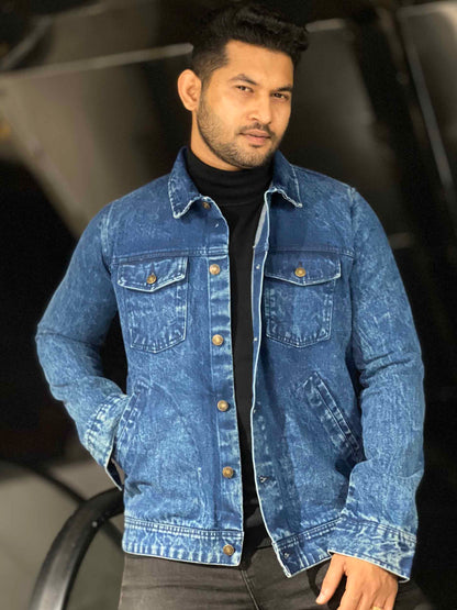 Faded blue denim jacket