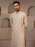 Beige color full body chest Embroidery premium Panjabi