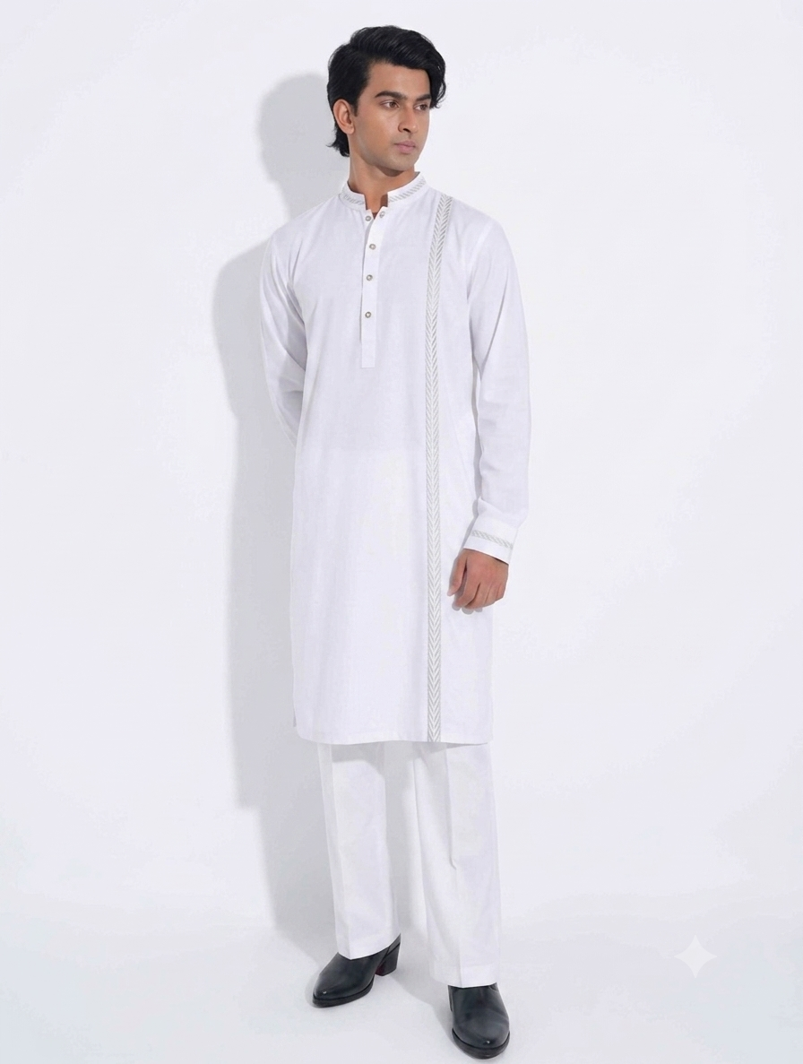 White Line embroidered panjabi