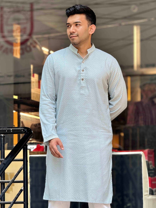 Pastel Ash Textured premium Panjabi