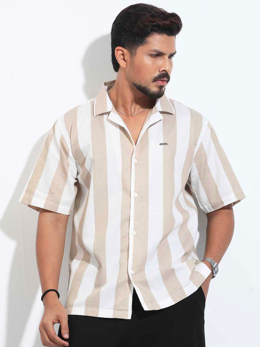 Base White stripe premium havana shirt