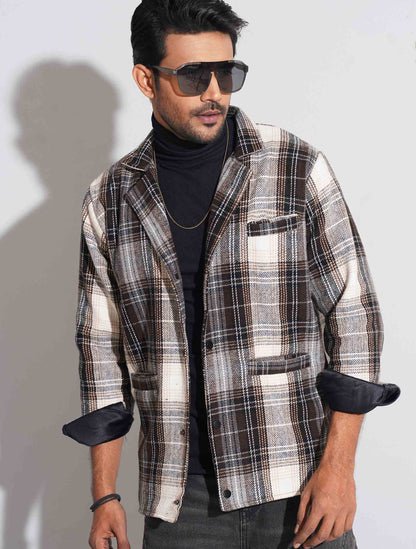 Ash black golden Flannel jacket