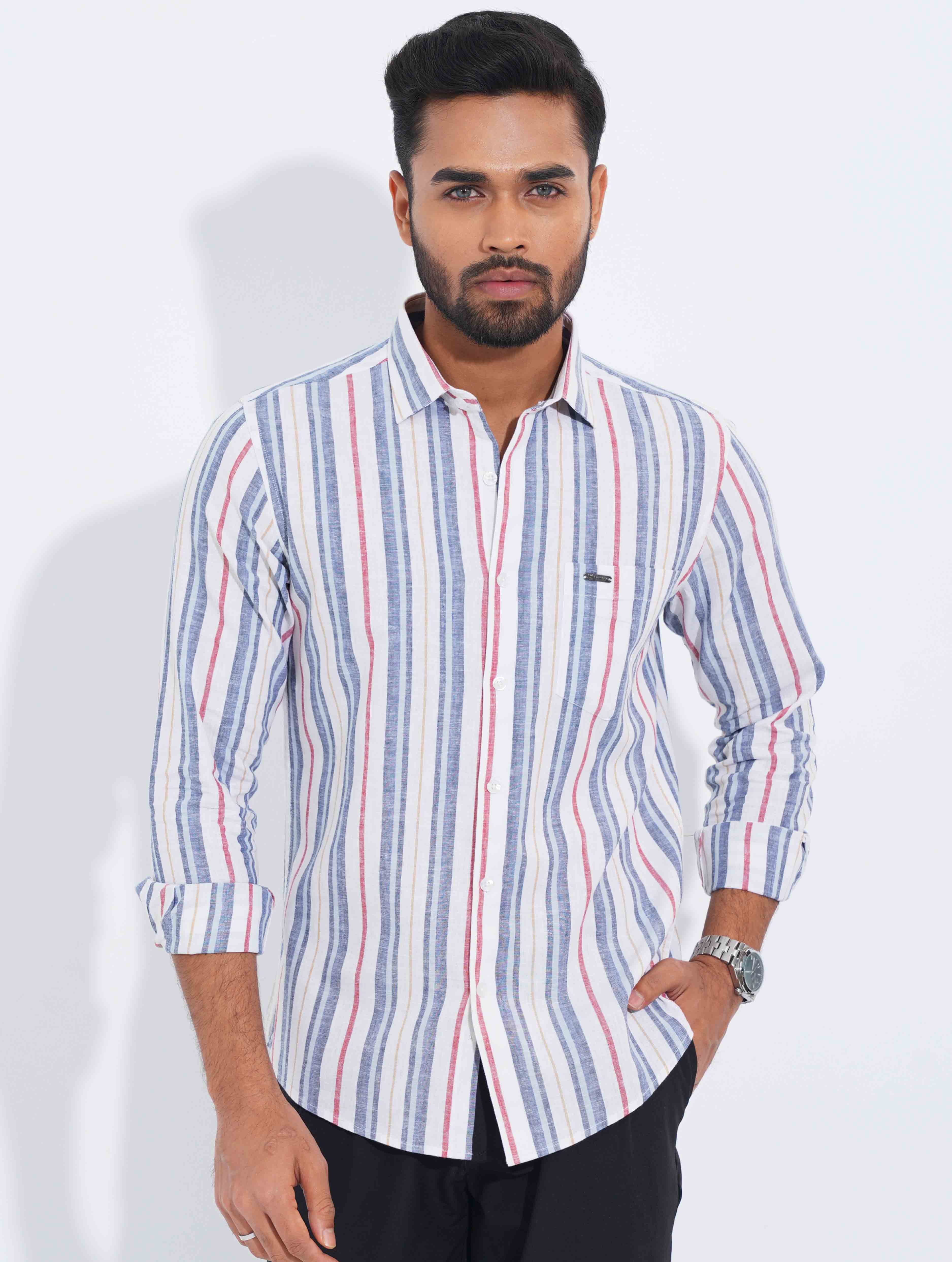 Multicolor remi cotton full sleeve shirt