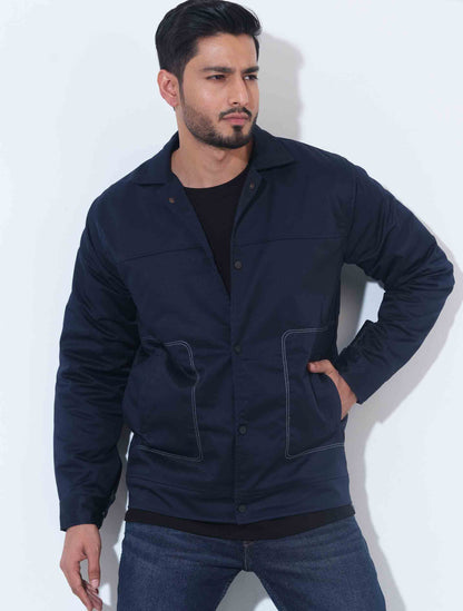 Blue cashmere fabric premium jacket