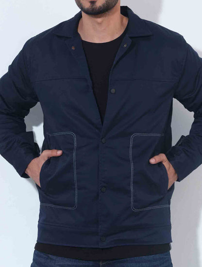 Blue cashmere fabric premium jacket