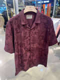 Deep maroon Tropical Printed Havana Shirt