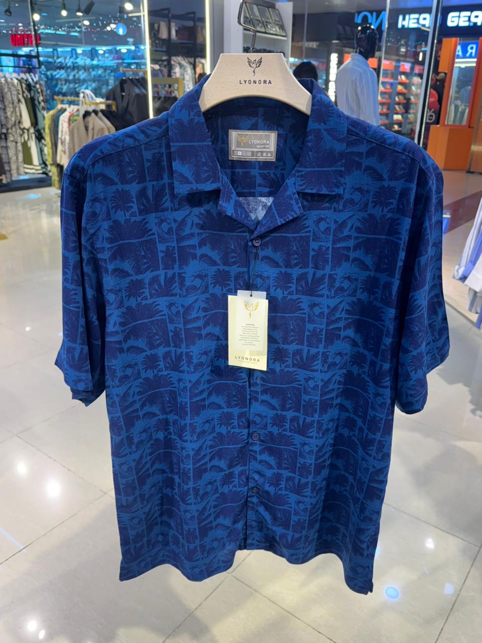 Ocean Shadow Tropical Printed Havana Shirt