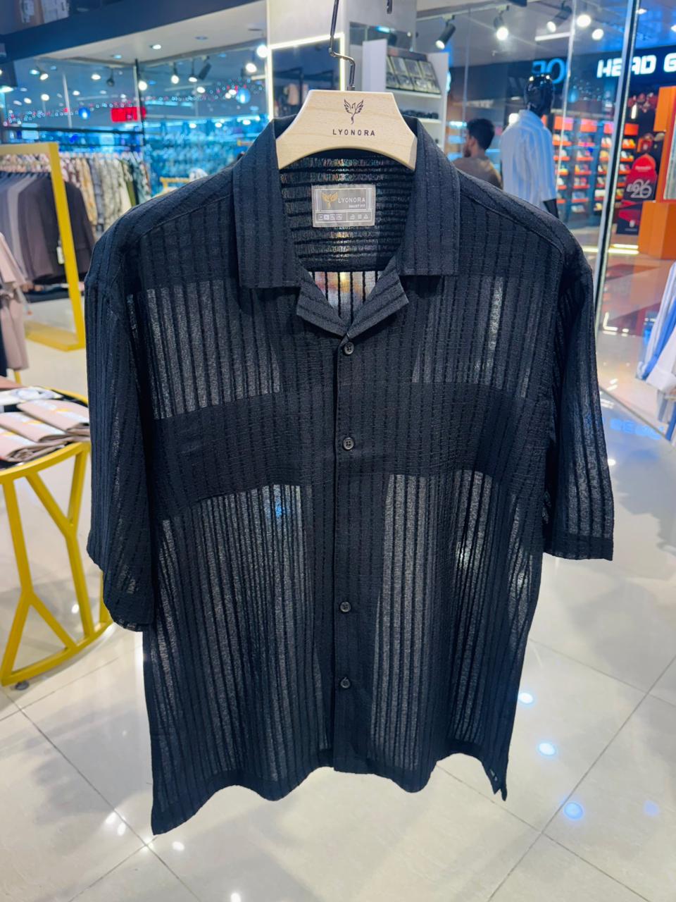 Black stripe texture Havana Shirt