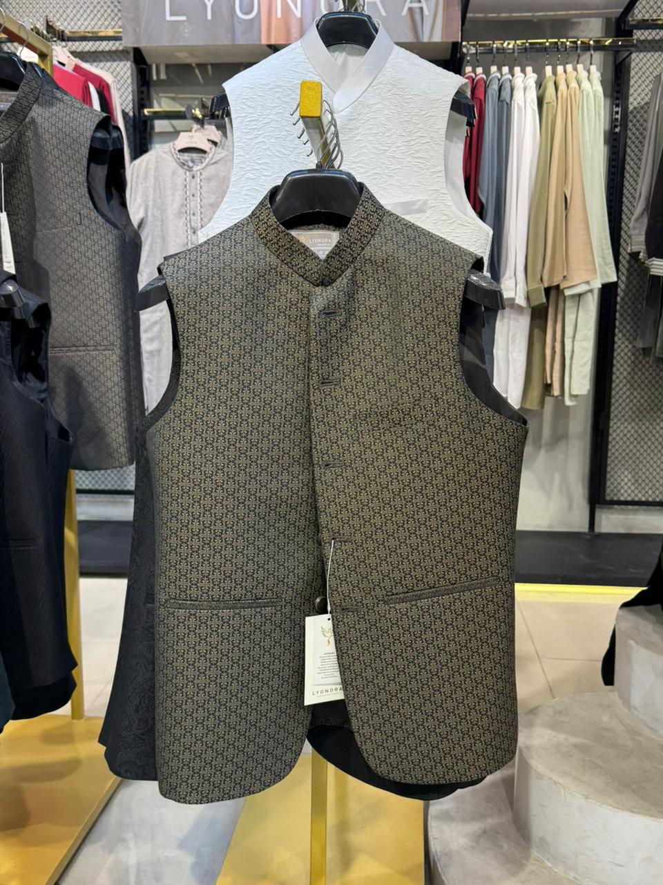 Black - Olive printed Premium Koti