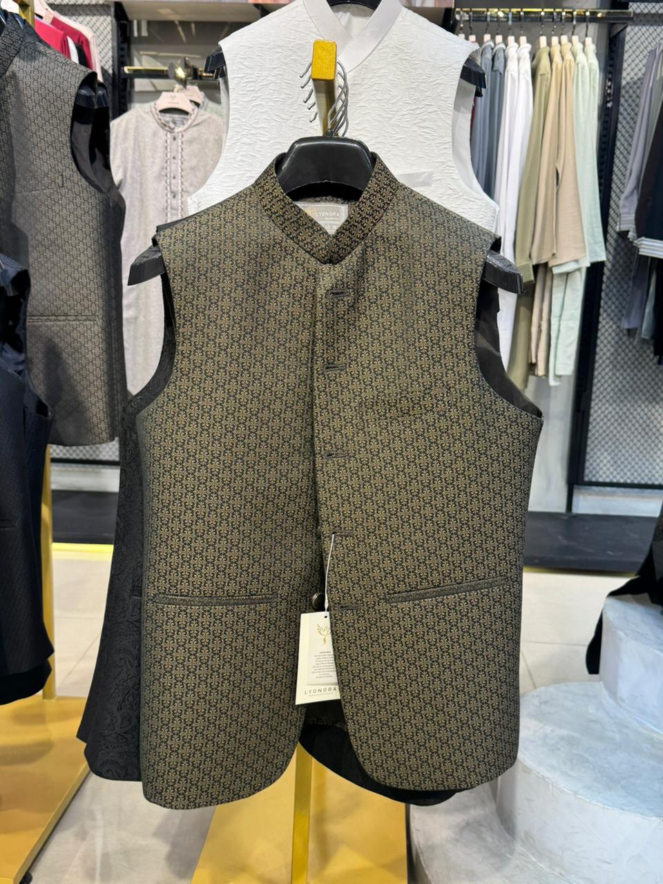 Black - Olive printed Premium Koti