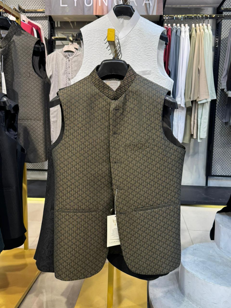 Black - Olive printed Premium Koti