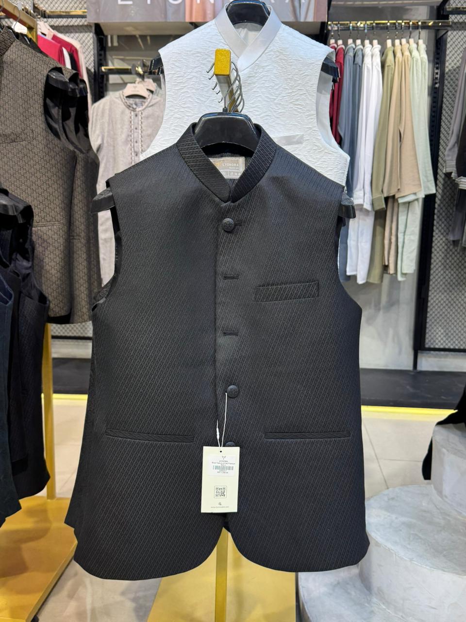 Black Texture printed Premium Koti