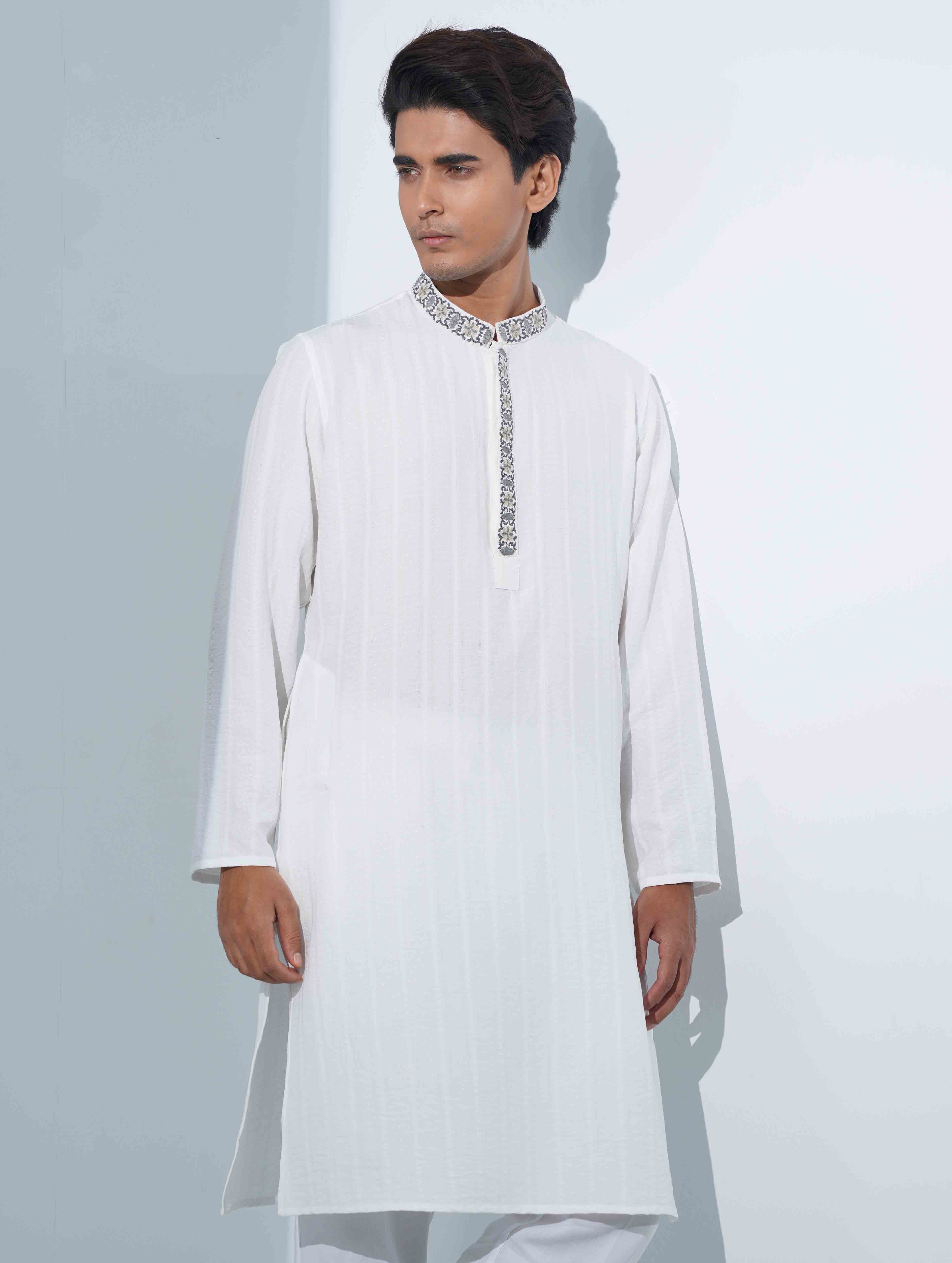White premium panjabi