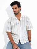 Cream Sky Stripe Remi Cotton Havana Shirt