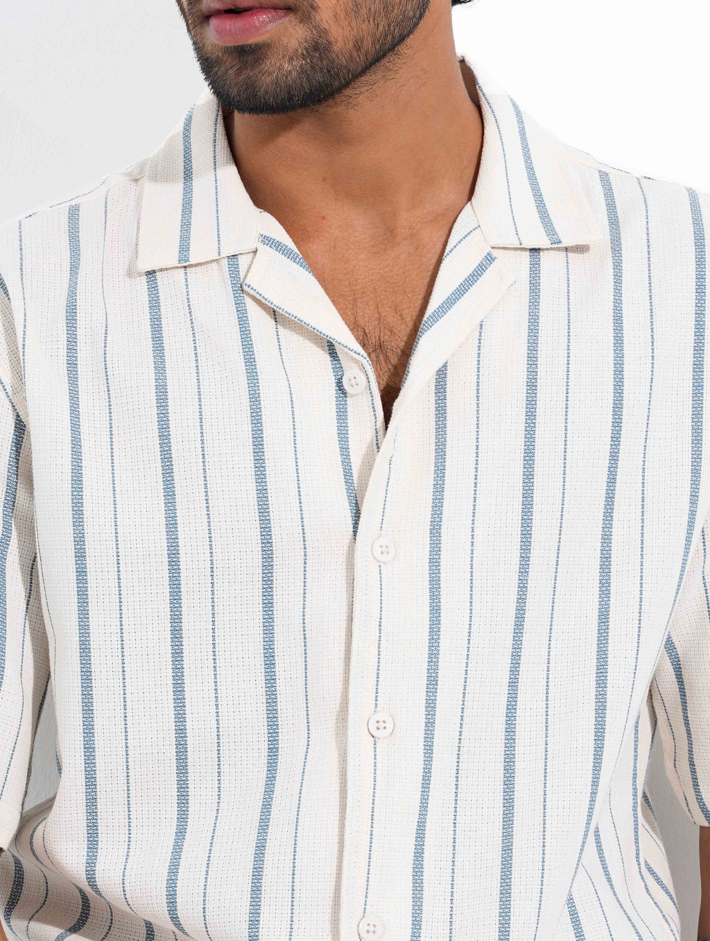 Cream Sky Stripe Remi Cotton Havana Shirt