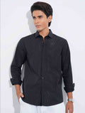 Black Silver stripe full sleeve shirt