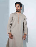 Khaki One Sided Embroidery Panjabi