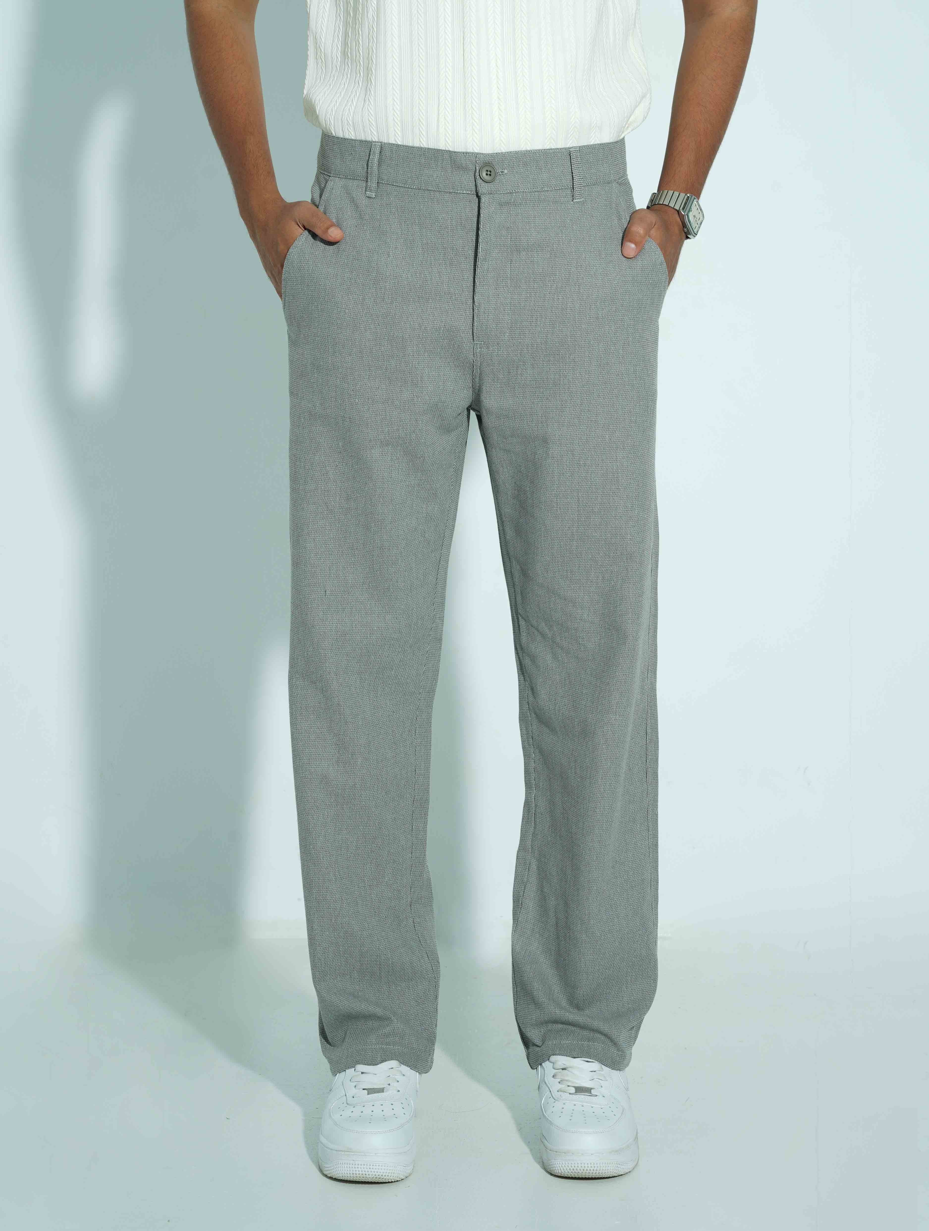 Deep Ash Texture formal Pant