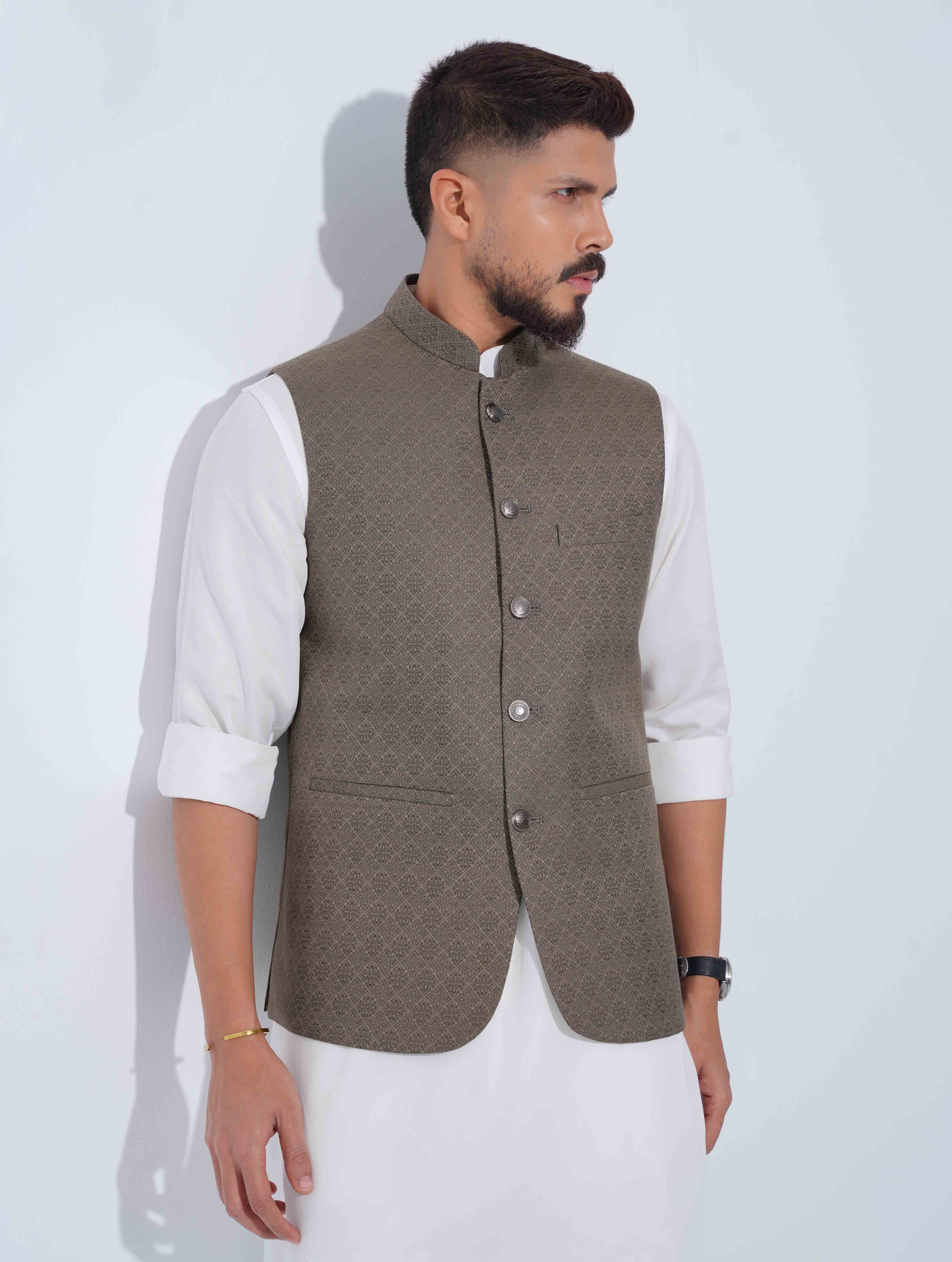 Dark Olive Royal printed Premium Koti