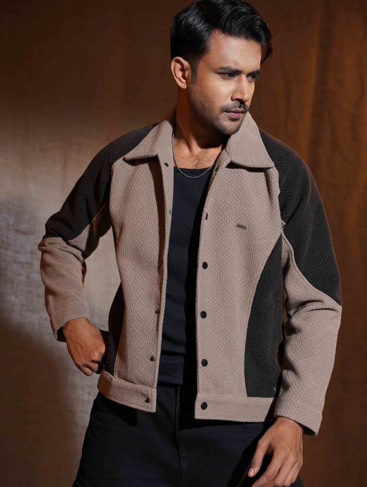 Olive - Faded Black Knit Premium Jacket