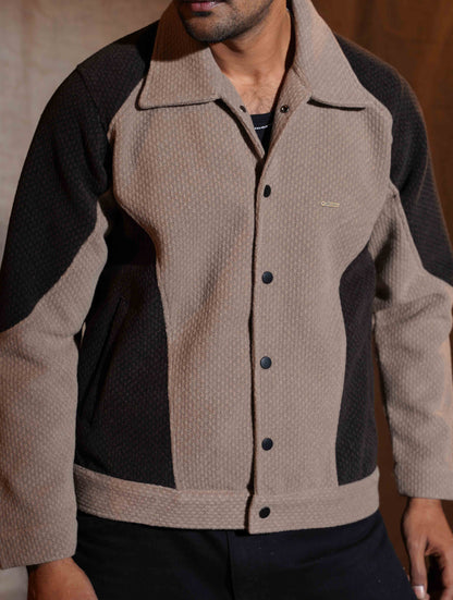 Olive - Faded Black Knit Premium Jacket