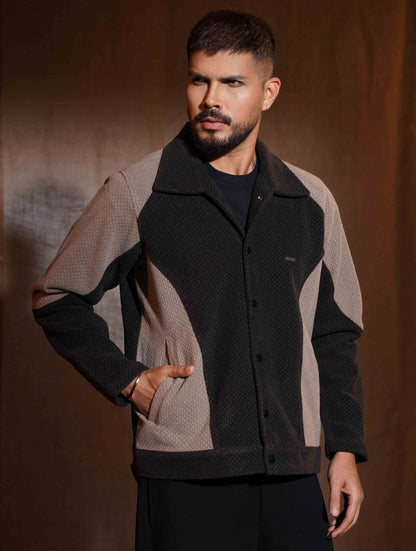 Faded Black - Olive Knit Premium Jacket