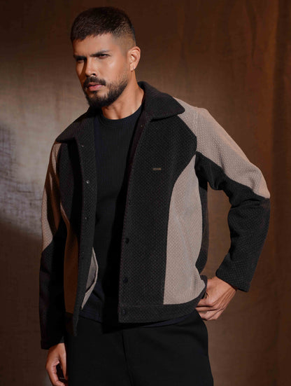 Faded Black - Olive Knit Premium Jacket