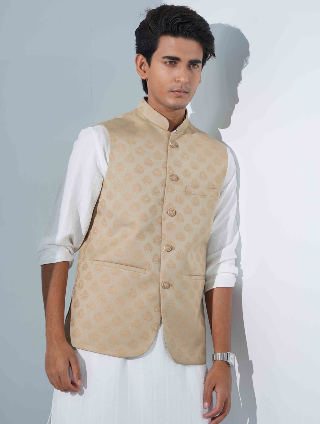 Light Golden printed Premium Koti
