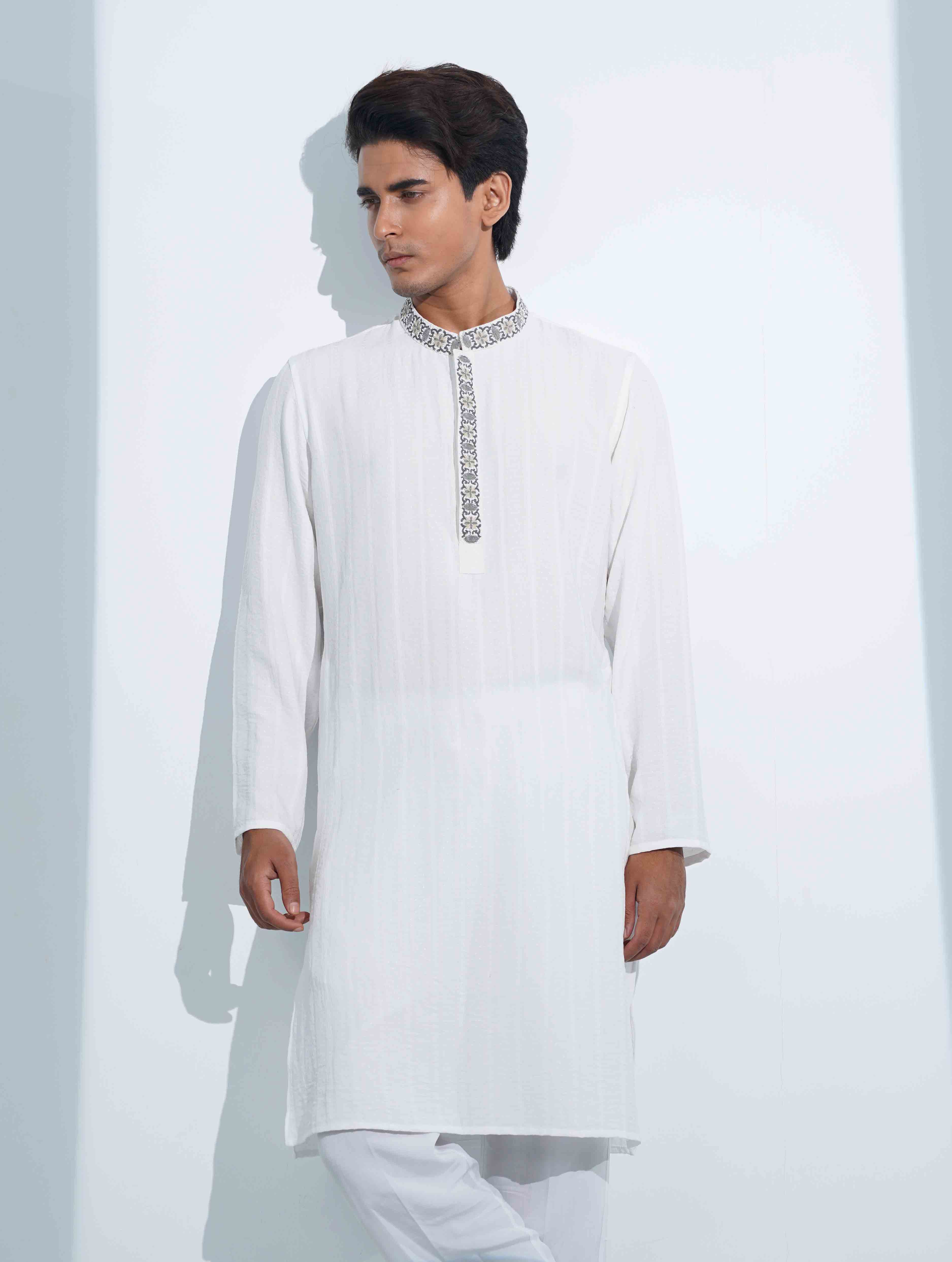 White premium panjabi