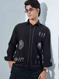 Black Printed Trendy Premium Shirt