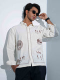 Creamy White Printed Trendy Premium Shirt