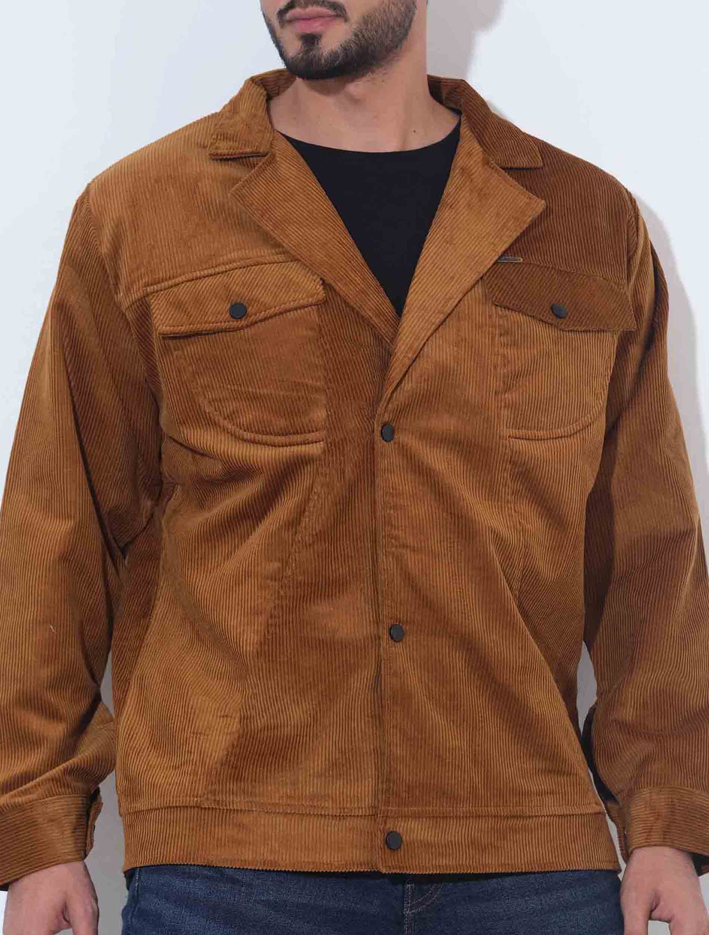 Brown Cord premium double pocket jacket