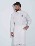 White chest Logo embroidered panjabi